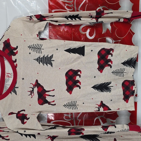 PJ Place Pajama Set with Moose and Tree Print Size 12 - Picture 2 of 6